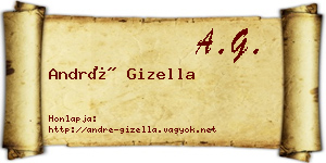 André Gizella névjegykártya