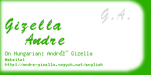 gizella andre business card